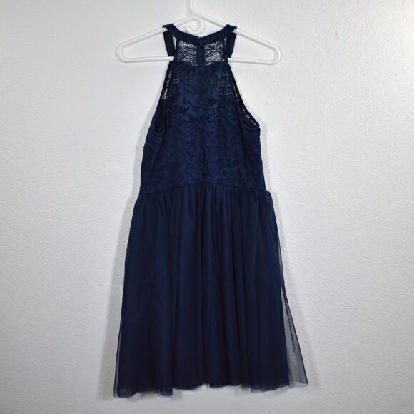 Zapaka HIgh Neck Dress Size X-Large Color Navy Blue Gently‎ Used Condition - Picture 2 of 4